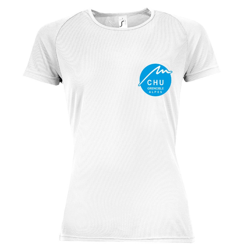 tee shirts techniques blancs logo coeur 